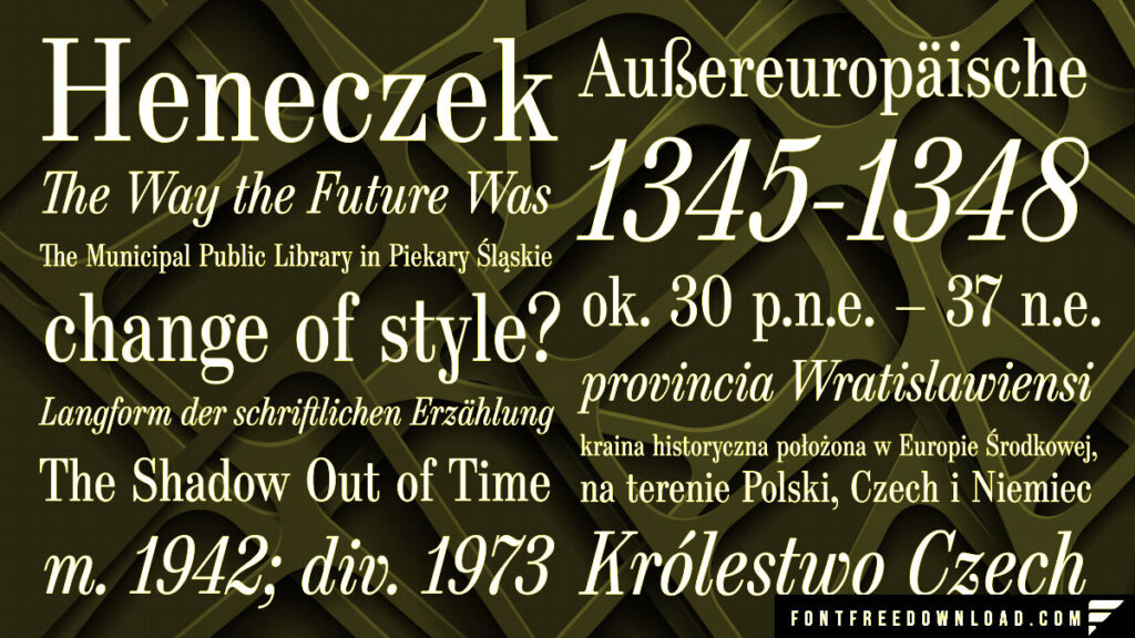 Heneczek Font Free Download