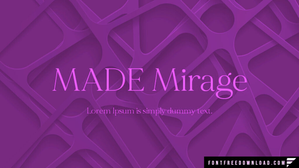 Made Mirage Font Free Download