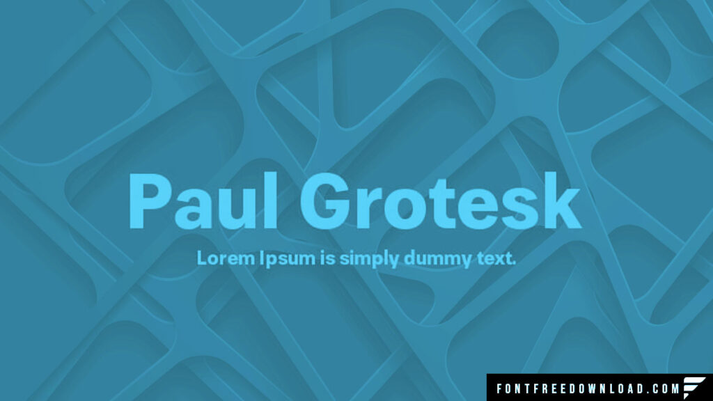 Paul Grotesk Font Free Download