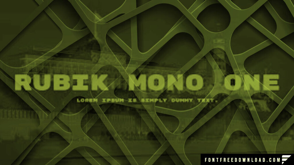 Rubik Mono One Font Free Download