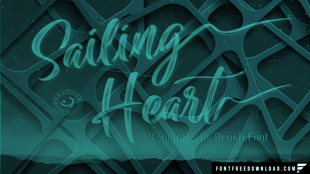 Sailing Heart Brush Font Free Download