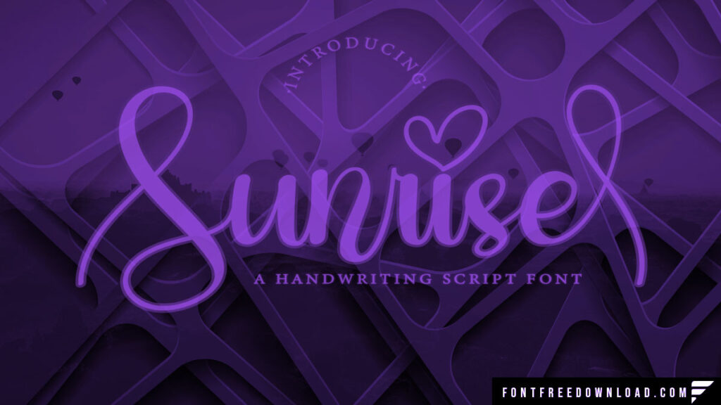 Sunrise Font Free Download