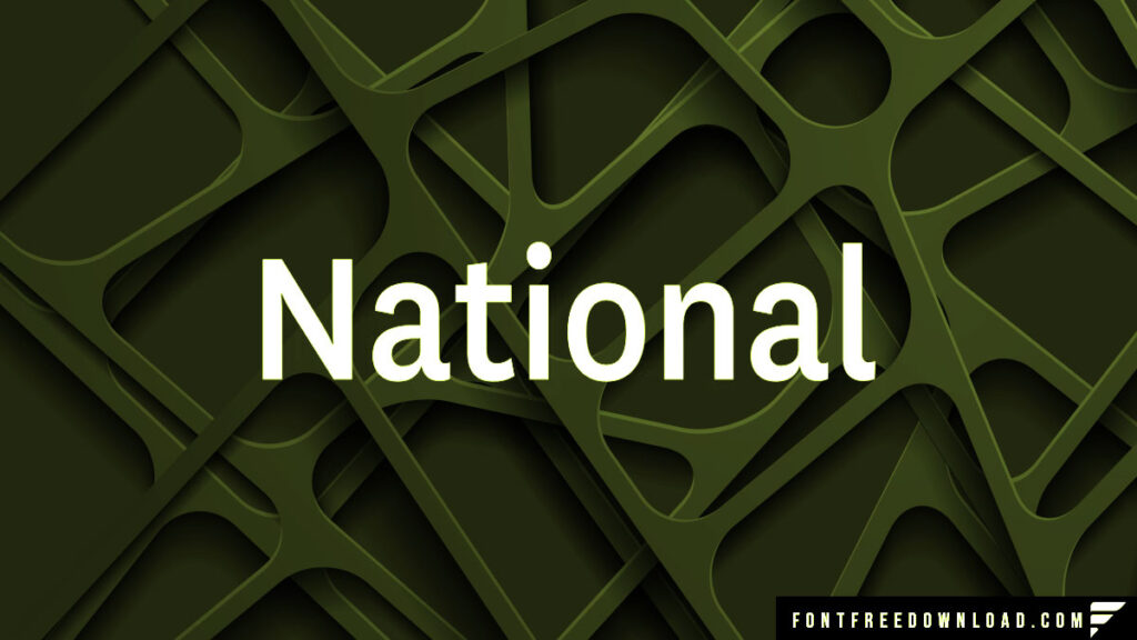 The National Font Free Download