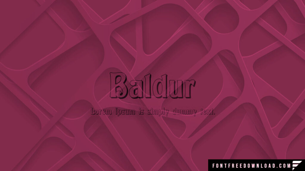 Baldur Regular Font Free Download