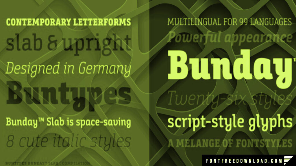 Bunday Clean Typeface Collection