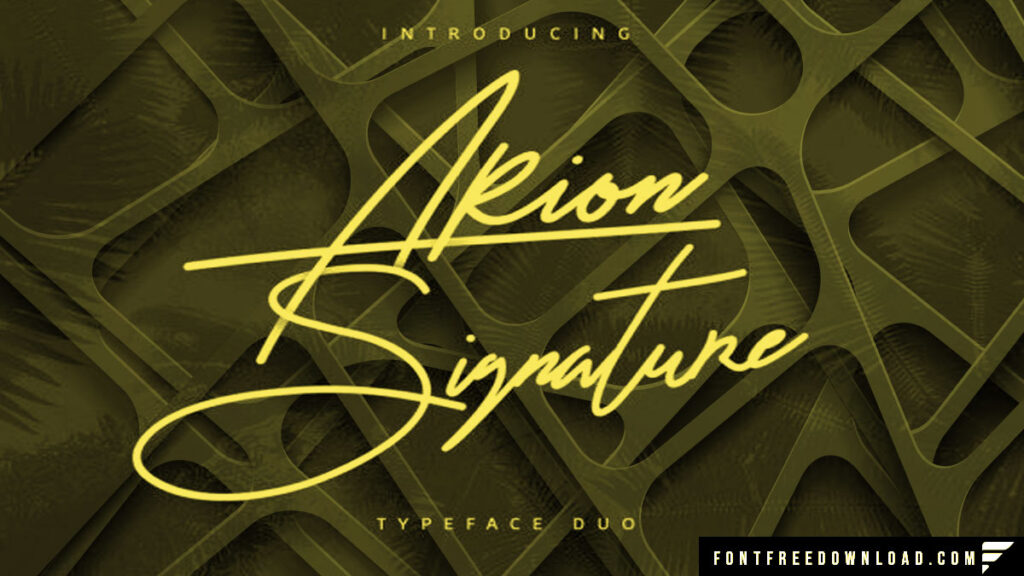 Free Arion Signature Typeface