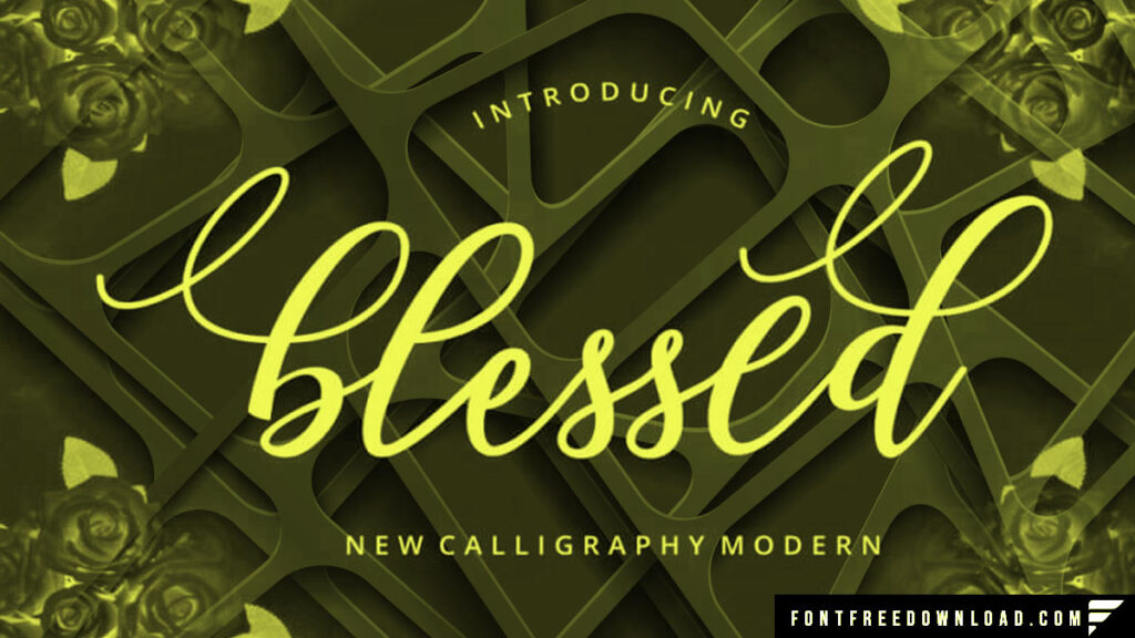 Free Blessed Script Font