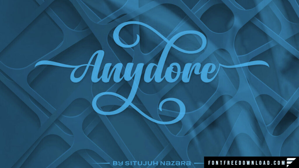 Free Download: Anydore Script Font