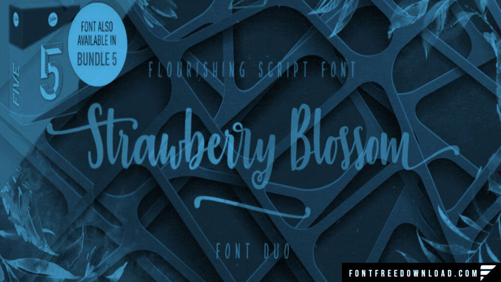 Free Strawberry Blossom Brush Font