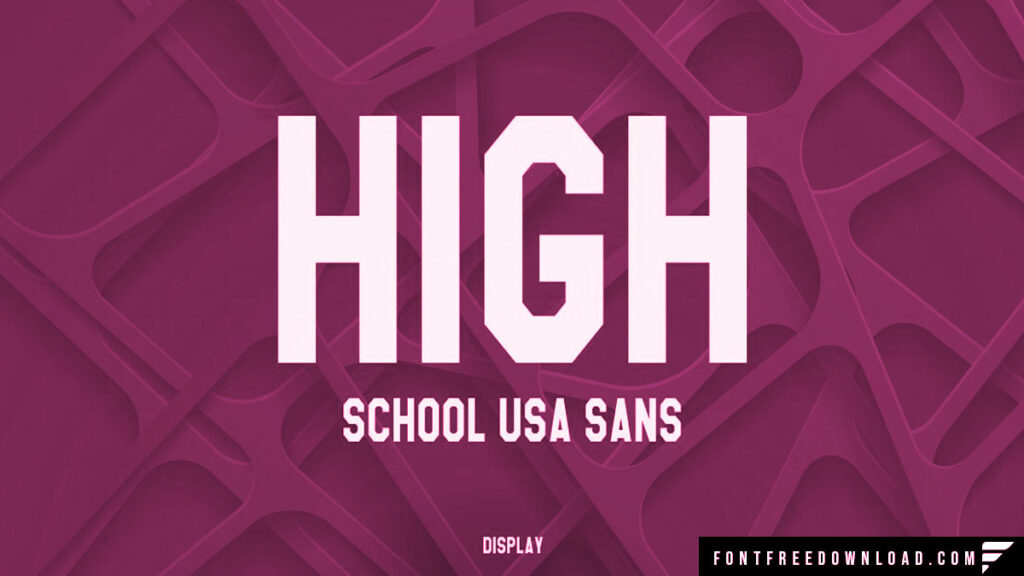 High School USA Font Free Download