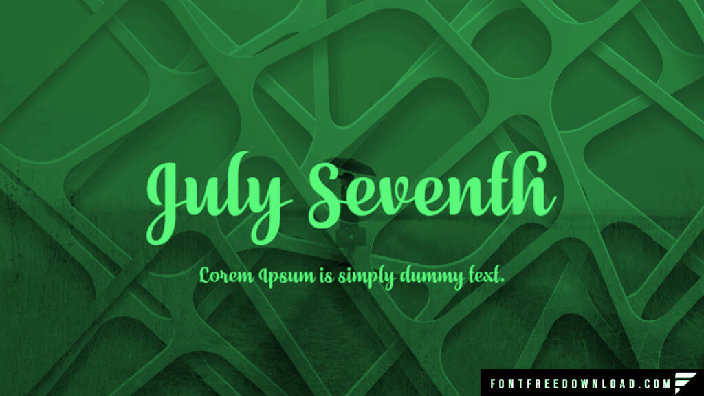 July Seventh Font Free Download