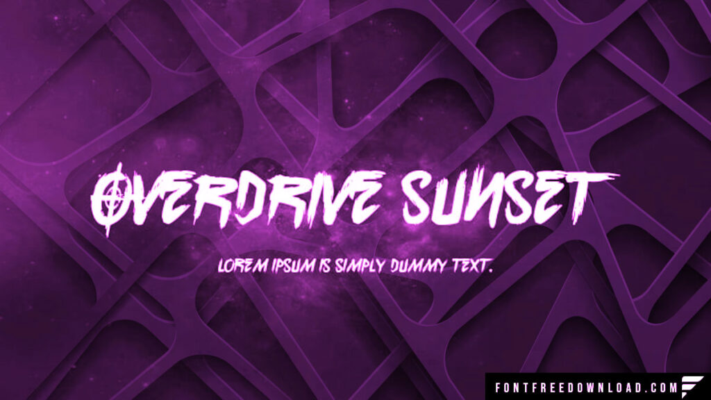 Overdrive Sunset Font Free Download