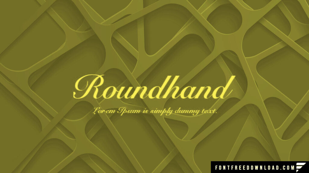 Roundhand Font Free Download