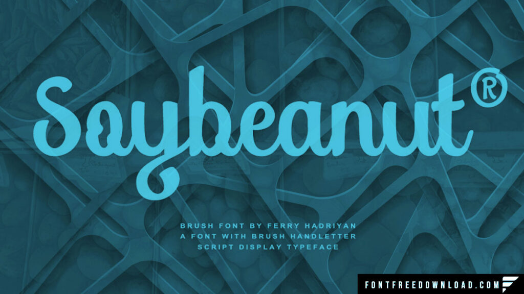 Soybeanut Brush Script Typeface