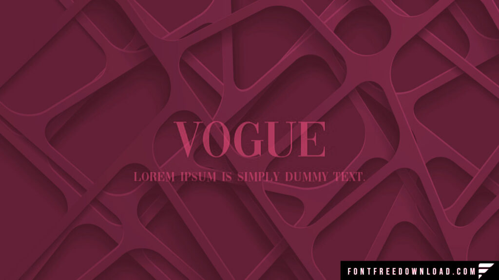 Vogue Font Free Download